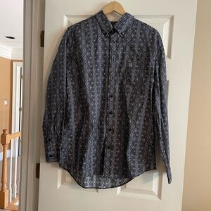 Stylish Men's Patterned Gray Shirt